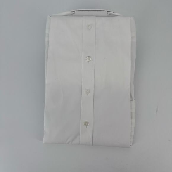 Thomas Pink White Athletic Fit Stretch Plain Poplin Dress Shirt Sz 17/43R - Picture 7 of 9